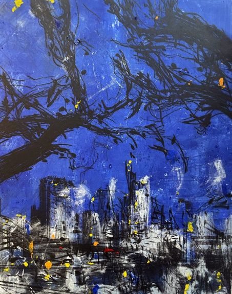 Frankfurt Mainufer – Variation Blau